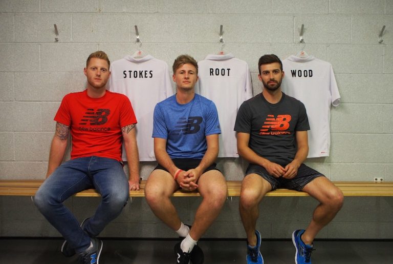 L-R Ben Stokes, Joe Root, Mark Wood