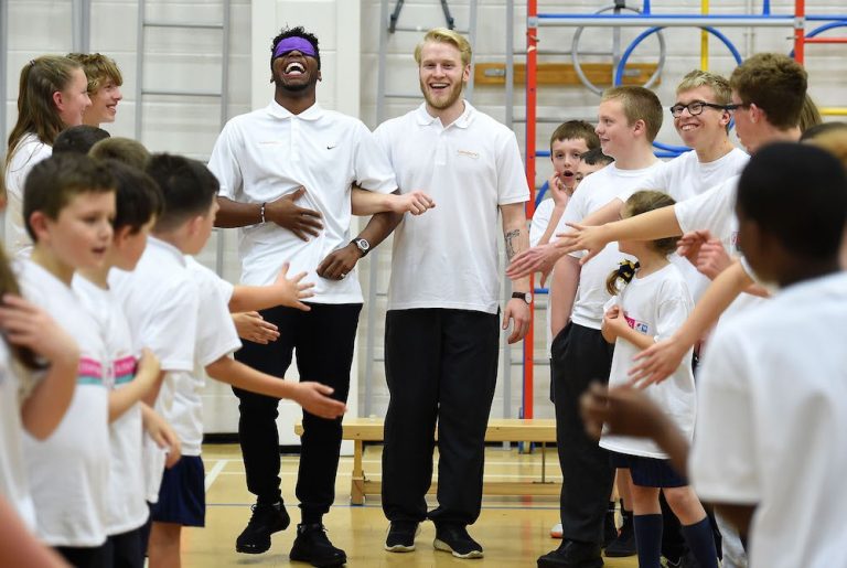 Jonnie Peacock and Daniel Sturridge Active Kids Paralympic Challenge copy